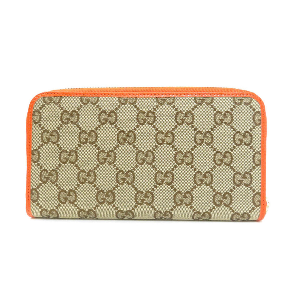 Gucci Long GG Wallet Leather Canvas Black